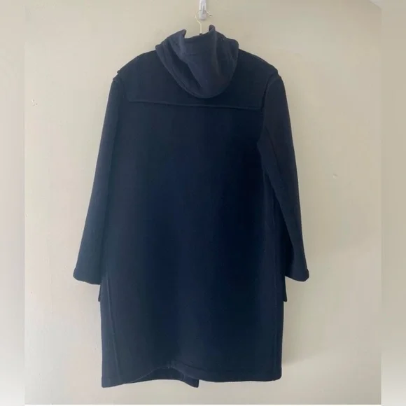 Men’s L/XL 44 EU 54 GLOVERALL Navy Blue Hooded Wool The Original Duffle Coat